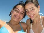 Roberta e Stephanie curtindo Jurer� em Florian�polis