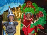 Nelson e Carla Bau antes de desfilar pela Protegidos da Princesa, escola de samba de Florianpolis