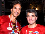 O Ator Victor Fasano e Alejandro Raposo, vice-presidente e comercial e de customer operations da Nextel