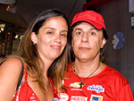 O apresentador Tom Cavalcante e a esposa visitam o lounge da Nextel, no Camarote Contigo! Daniela Mercury