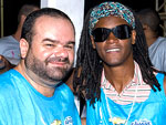 Marcello Pimentel e o cantor Toni Garrido, no Camarote Contigo!Daniela Mercury em Salvador