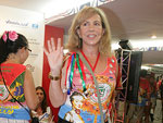 Arlete Salles marcou presena no Carnaval. Ela se divertiu no camarote da Grande Rio, na segunda noite da festa
