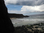 Praia esvazia com a chuva em Torres, na segunda-feira