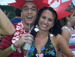 Eu e minha Prima Regiane, curtindo a maior festa do planeta 