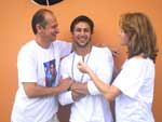 Emanuel e seus pais, Tadeu e Joseline
