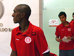 Aps o treino, o time do Inter foi para a concentrao