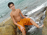 Filho do Flvio Correa, na Praia do Rosa