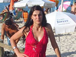 Daniela na praia de Jurer Internacional em Santa Catarina. Frias fevereiro 2009 
