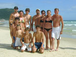 Fam�lias Bert, Sacco e Longo na praia dos Ingleses em Florian�polis