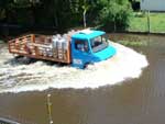 A chuva impede a circulao do transporte coletivo