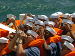 Marinheiros da escola de aprendizes  visitam o navio