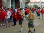 Colorados j se movimentavam em grande nmero no Beira-Rio horas antes do incio da partida