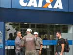 Criminosos tentaram assaltar a agncia da Caixa, no centro de Garibaldi
