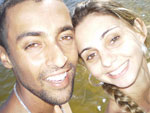 Nicolle e Junior na praia da Guarda do Emba em Palhoa