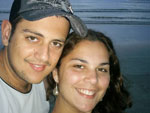 Isabel Cristina e o namorado, Ricardo, no Pntano do Sul em Florianpolis