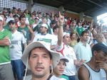 EU na torcida em um jogo do metropolitano, em Brusque