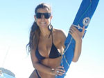 Camilla Daussen Dutra curtindo Jurer em Florianpolis:&quot; demais, desde pequena eu frequento essa praia maravilhosa&quot;.