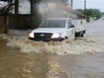 Bairro Vargem Grande, em Florianpolis, ficou alagado aps chuva forte