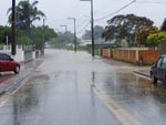 Bairro Vargem Grande, em Florianpolis, ficou alagado aps chuva forte