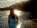 Marina Backes Both, minha filha, observando o pr-do-sol na Prainha do Rio Uruguai em guas de Pratas So Carlos! Onde, quando a Usina Foz do Chapec estiver pronta, provavelmente no vai correr gua. Infelizmente
