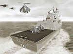 Aeronaves no-tripuladas usaro rotores para decolar verticalmente de navios e depois, com propulso a jato...