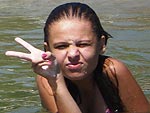 Amanda na Praia do forte