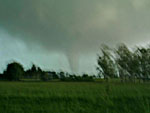 Alex Gomes registrou a passagem de tornado em Turvo, no Sul