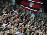 Torcida compareceu em excelente nmero no estdio da Arena