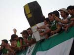 Torcida da Chapecoense ironiza os ltimos resultados do Cricima