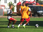 Jogadores aproveitaram a tarde de quarta-feira para colocar o treinamento em dia