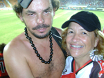 Eu e minha esposa na Arena Joinville