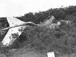 O Boeing 727 da Transbrasil se choca contra o Morro da Virgnia, no norte de Florianpolis, em 12 de abril de 1980
