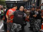  diretor do Sindicato dos Trabalhadores no Servio Municipal (Sintrasem), Charles Pires, foi preso durante a manifestao