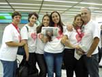 Amigos e familiares pediam votos por onde passavam no aeroporto no Rio