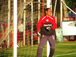 O goleiro Clemer entrou no segundo tempo do jogo-treino. Michel Alves foi o titular da primeira etapa