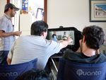 Assistente de direo Diego Martins, diretor Mrcio Schoenadie e diretor de fotografia Glauco Firpo