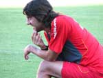 O zagueiro Sorondo est se recuperando da leso que o tirou dos gramados por quase um ano e j treina com bola normalmente