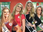 Imagem da corte do Gaucho 2009: (da esquerda para a direita) Dbora Pagnoncelli, do Caxias, Regina Janostiac, da Ulbra, Bruna Molz, Musa de 2008 e Daiane Steffens, do Avenida