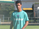 O atacante Ricardo mostrou boa tcnica no treino de quinta, depois de ser apresentado no Olmpico