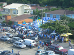 Sede da torcida organizada Mancha Azul fazendo o esquenta