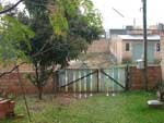 Gilmar Medeiros registrou a chuva no ptio de sua casa em Santana do Livramento