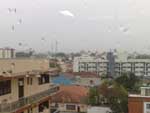 Chuva deixa o tempo escuro em Esteio