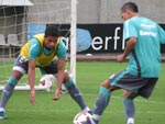 Jogadores fizeram treino ttico na tarde desta tera-feira