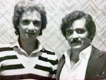 Gravador com problema atrapalhou, mas, Walter Filho ( dir.) obteve sua entrevista com Roberto Carlos em 1981