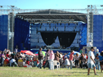 No sbado de manh, o pblico j comeava a chegar para o show