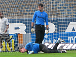 No fim do treinamento, os jogadores trabalharam cruzamentos e finalizaes