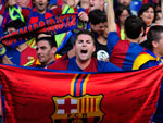Barcelona 2x0 Manchester United  J� dentro do est�dio, os torcedores lotaram as arquibancadas � espera da decis�o