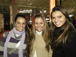 As belas Caroline Funchal, Juliana Goulart e Vanessa Oliveira, da ESPM
