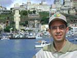 &quot;Bahia de Todos os Santos, em Salvador, Vista do Forte So Marcelo. Ao fundo o Plcio da Aclamao e o Elevador Lacerda&quot;