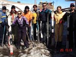 Fabiano, Adriana, Mery, S�rgio, Dada, Carla, Mauricio e Graziela (� frente), de Blumenau, em Valle Nevado (Chile) - Agosto de 2007